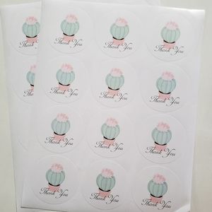 96 pieces 2.5 inches succulent thank you stickers